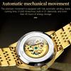 Modische ausgehöhlte Diamant-Intarsien-mechanische Uhr wasserdichte leuchtende Herrenuhr