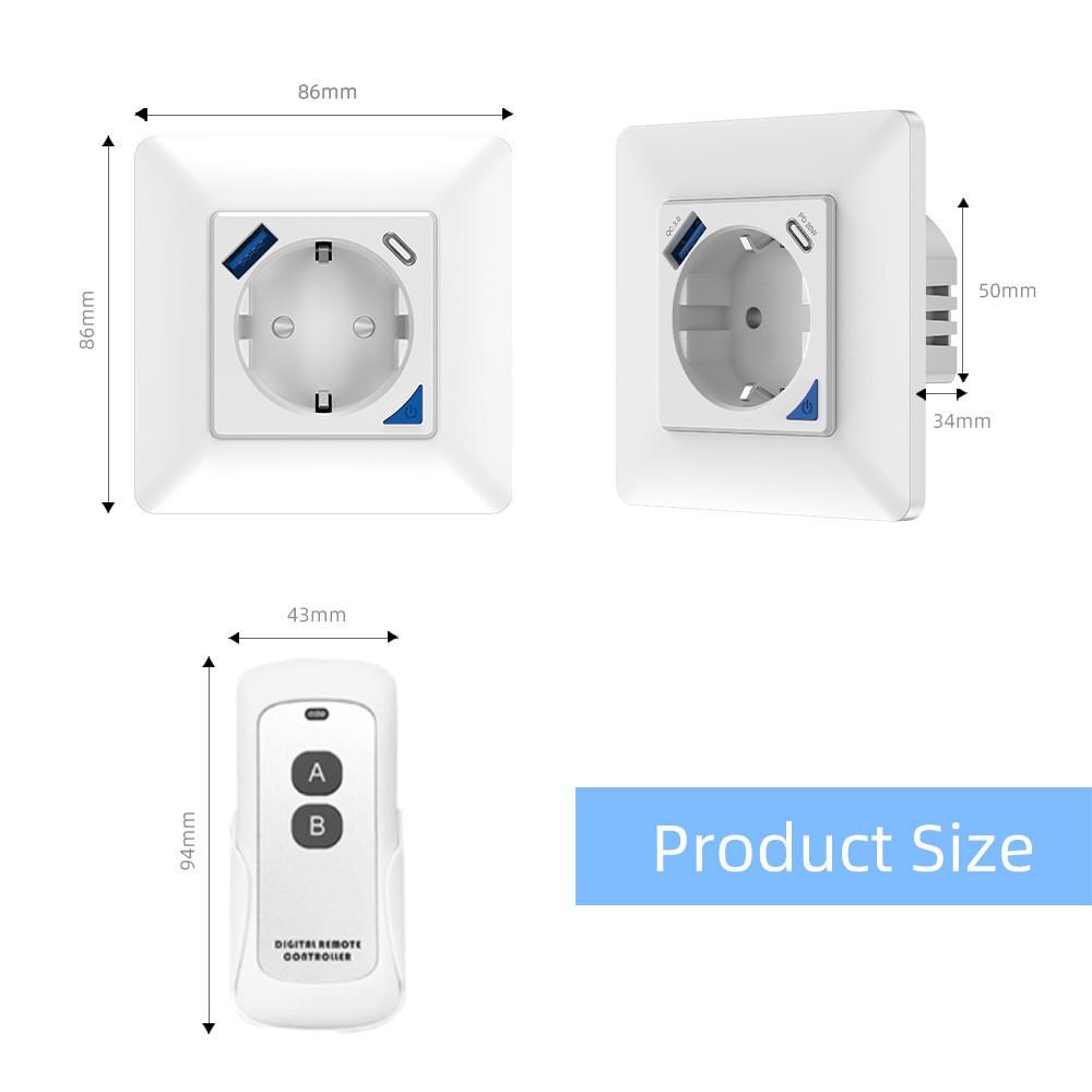 EU Wireless WiFi Smart Socket with Alexa Voice Control & USB Fast Charging