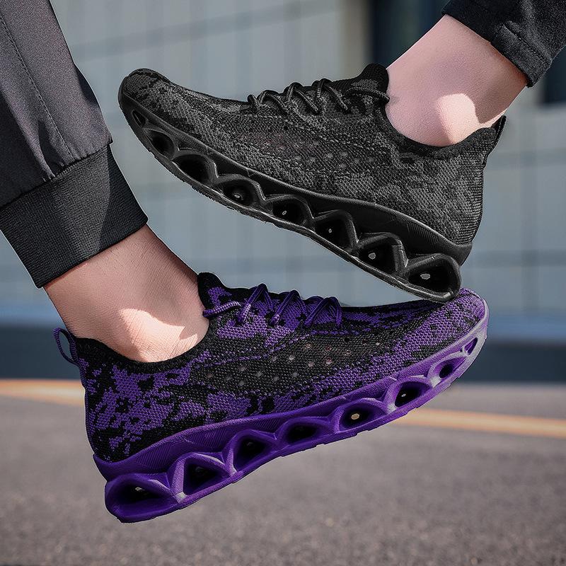 New Hollow Twist Thick-soled Fly-woven Mesh, Light and Breathable Casual Sports Couple Shoes, Men's and Women's Four-season Shoes