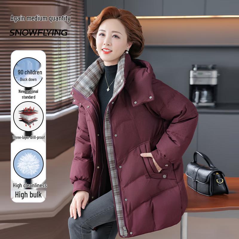 SNOWFLYING Women's 90% Down Long Puffer Jacket