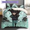 Kaiju No. 8 Pattern Bedding,Quilt Set Quilt Cover Pillowcase Home Birthday Gift (1 * Duvet Cover + 2 * Pillowcase, Without Core)