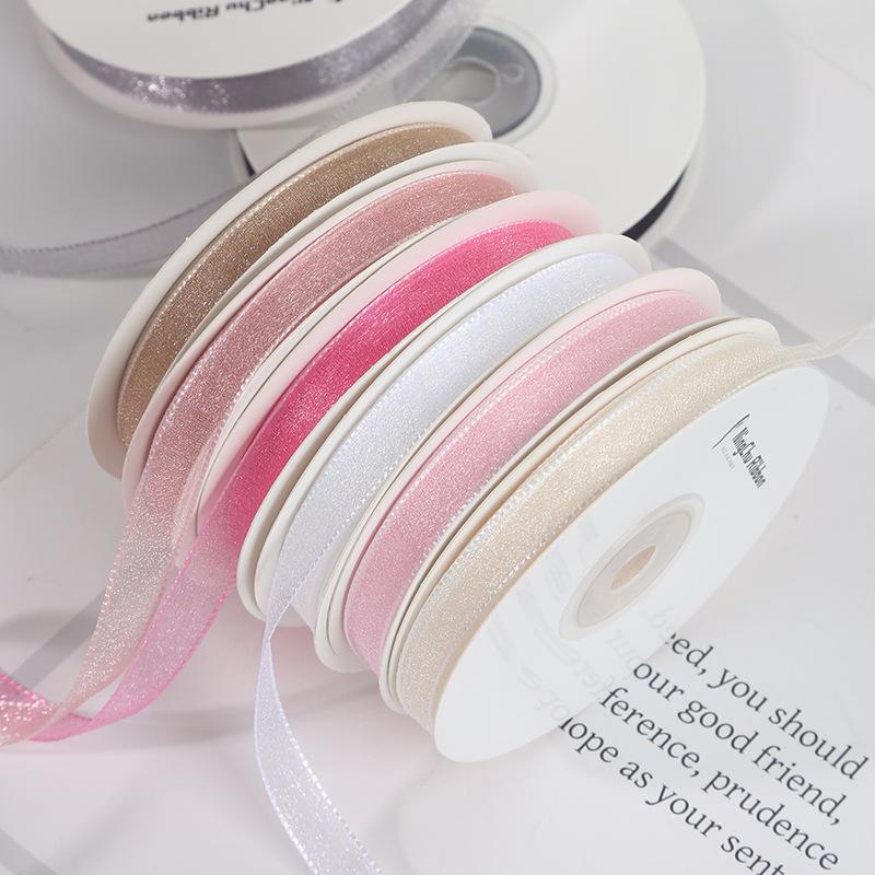 18M/Roll 1cm Single Face Satin Ribbon DIY Handmade Crafts Fabric Christmas Wedding Decoration Silk Ribbons