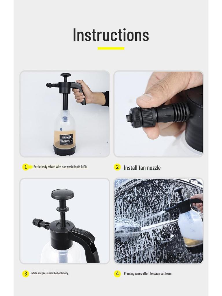 Handheld 2L Foam Sprayer for Car Wash & Gardening
