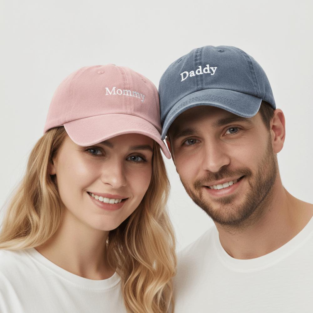 Letter Embroidered Daddy & Mommy Baseball Cap Cotton Dad Hats For Man Women