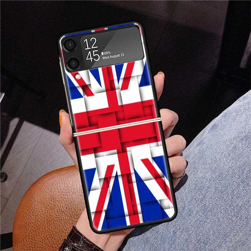 Union Jack England UK Flag Phone Case For Samsung Z Flip 7 6 5 4 3 Galaxy ZFlip7 ZFlip6 ZFlip5 ZFlip4 ZFlip3 5G Print Cover