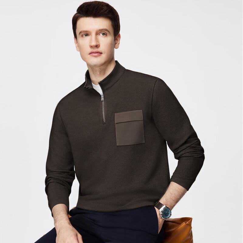 FIRS Men's Fall Wool Blend Waffle Knit Pullover Sweatshirt