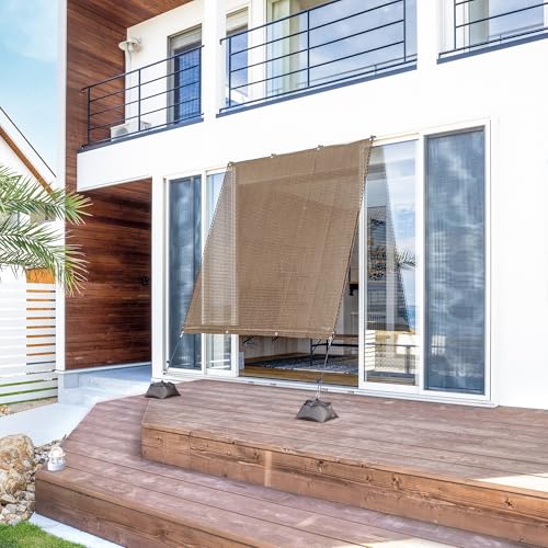 Takasho Cool Shade Air Mocha 1.8 x 2m Polyethylene CLS Sunshade, 1.4x More Breathable than Conventional Products, UV Protection, Sunshade, Awning, Bal