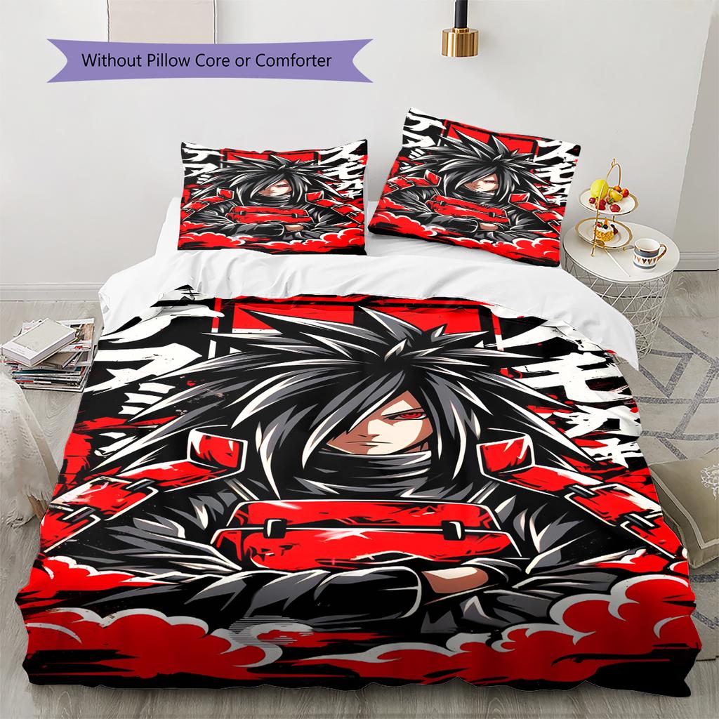 Juego de Ropa de Cama con Estampado de Dibujos Animados Colcha Funda de Colcha Funda de Almohada Decoración del Hogar Regalo de Cumpleaños (1 * funda nórdica + 2 * fundas de almohada, sin núcleo)