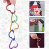 10PCS Heart Shaped Carabiner Aluminum Alloy Clip for Backpack Water Bottle Keychain Outdoor Hiking Climbing Accessories