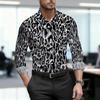 2026 Neues Herrenhemd Retro Persönlichkeit Leopardenmuster Langarmhemd Business Slim Fit Modetrend Lässiges Herrenoberteil