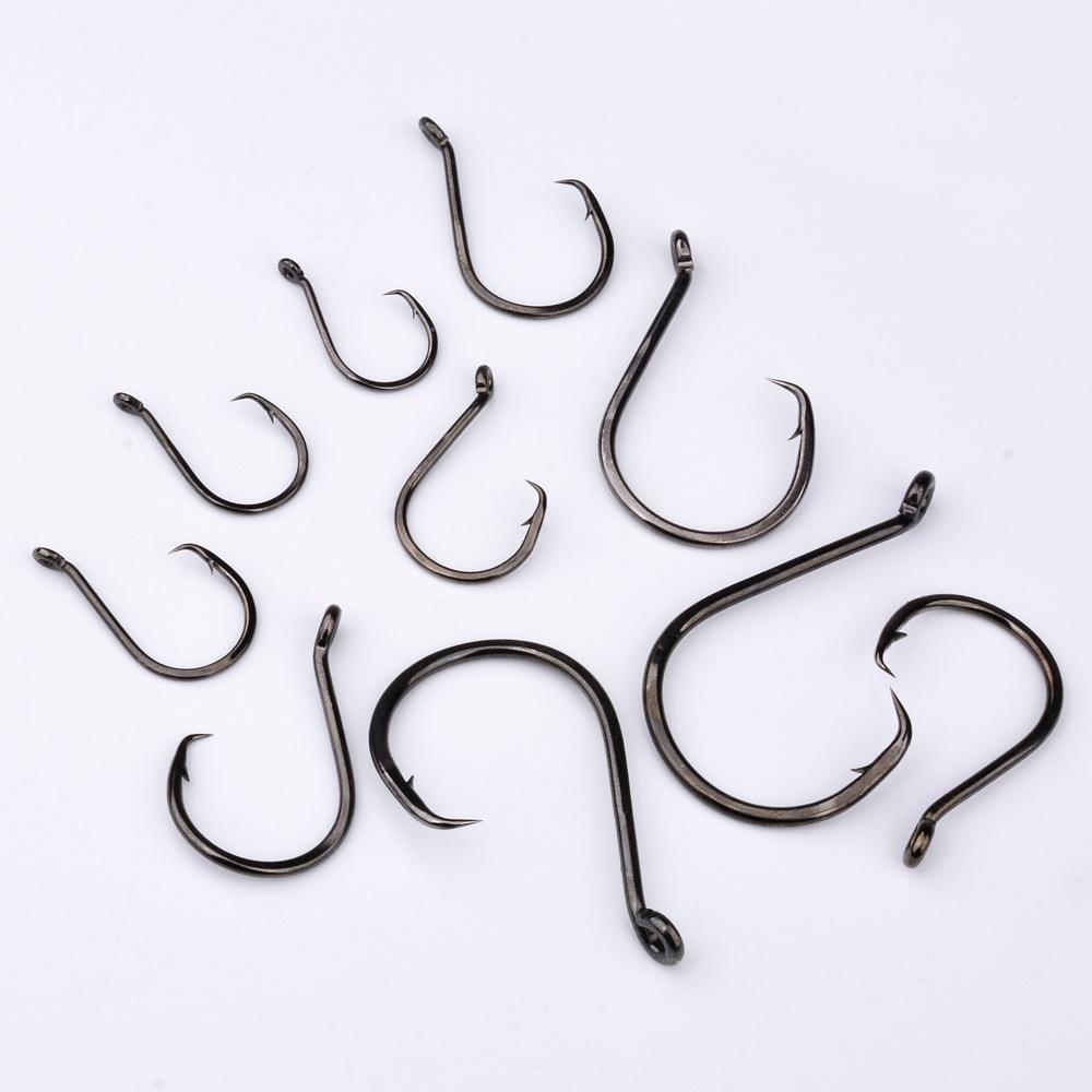 

High-carbon Steel Luya Fishing Hooks, Deep-sea Large Objects, Sea Fishing Hawkbill Hooks, Boat Fishing Hooks, Turning Hooks, Fishing Hooks 10 Pcs/box 1/0 #(10pcs/pack) чорний