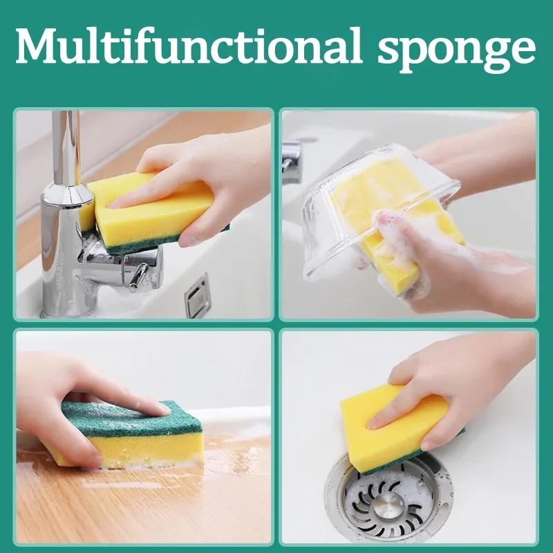 10/30 Pcs Kitchen Dishwashing Soft Sponge double-sided sponge magic cleaning pot rust sponge Highly Absorbent Clean Tools
