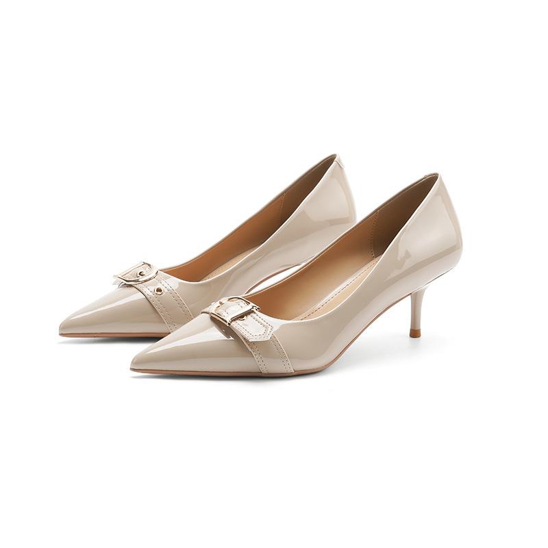 

588-7 French stunning pointed stiletto high heels temperament not tired feet with single shoes professional work shoes women 40