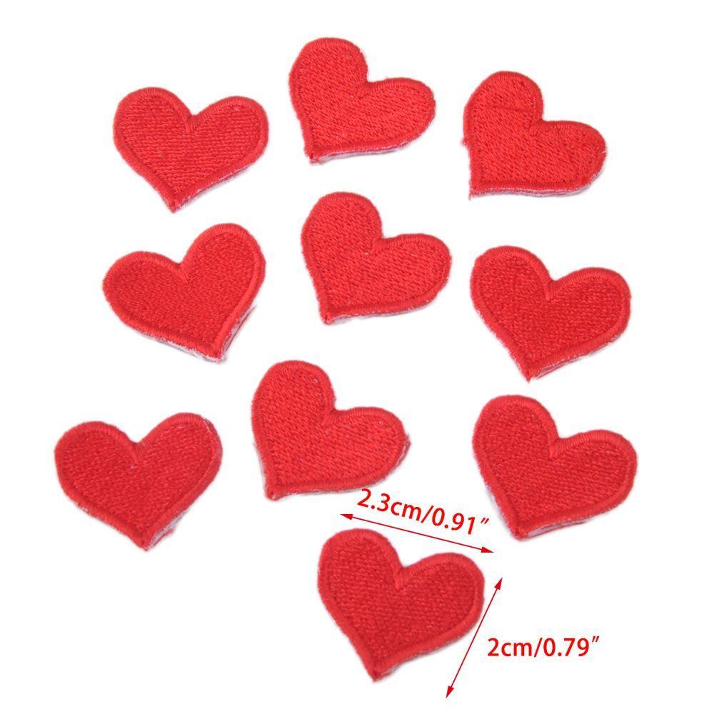 Patch Red Heart Shape Clothing Accessories Apparel Applique Patch Sticker Clothes Patch Patches