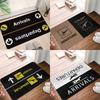 Creative Airport Theme Doormats Arrival Departure Design Travel Inspired Welcome Mats for Modern Home Entryway Decor