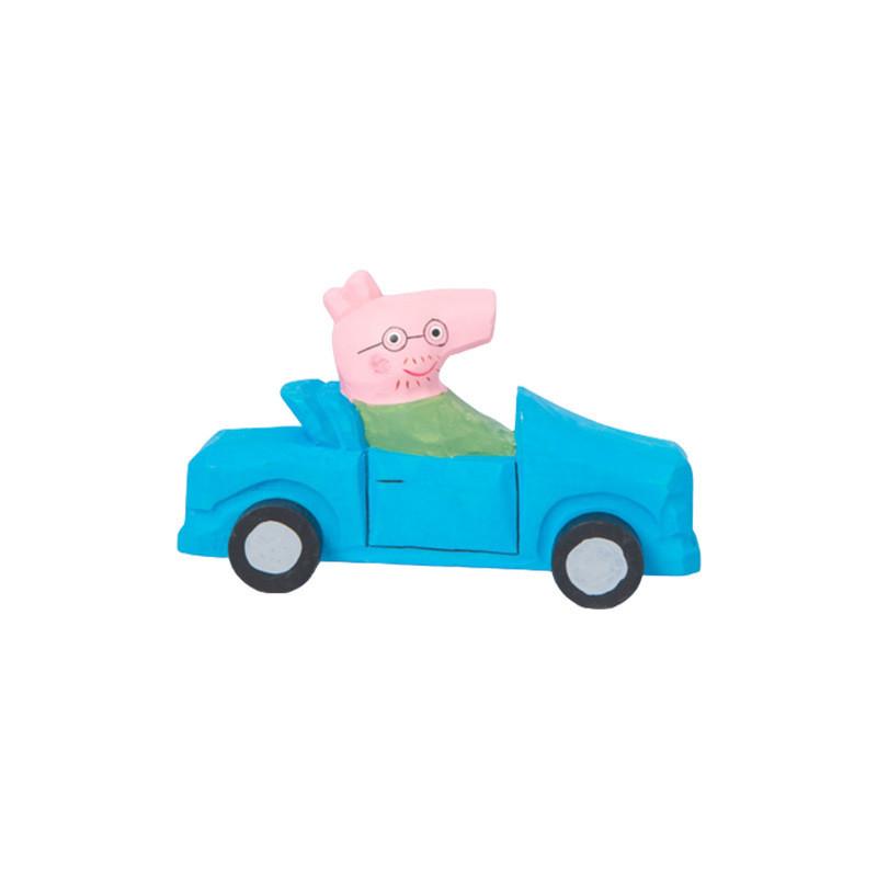 

Peppa Pig Wooden Handcrafted Diy Car Toy For Kids And Home Decor With Modern Art Style синий