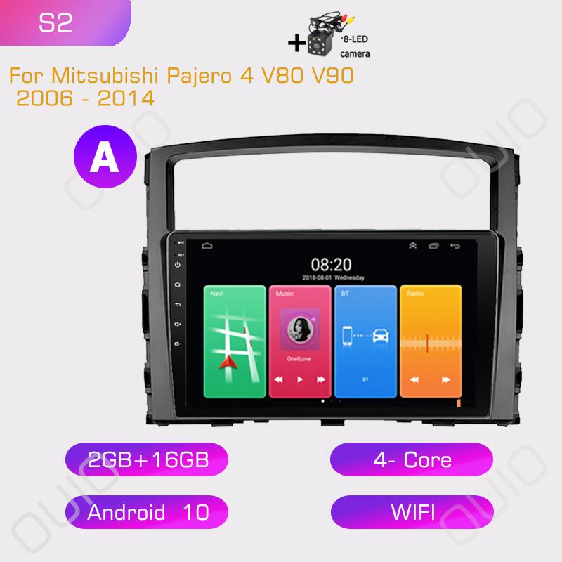 2din Car Radio Multimedia Player Carplay Auto GPS Navigation DSP BT NO DVD For Mitsubishi Pajero 4 V80 V90 2006 - 2014