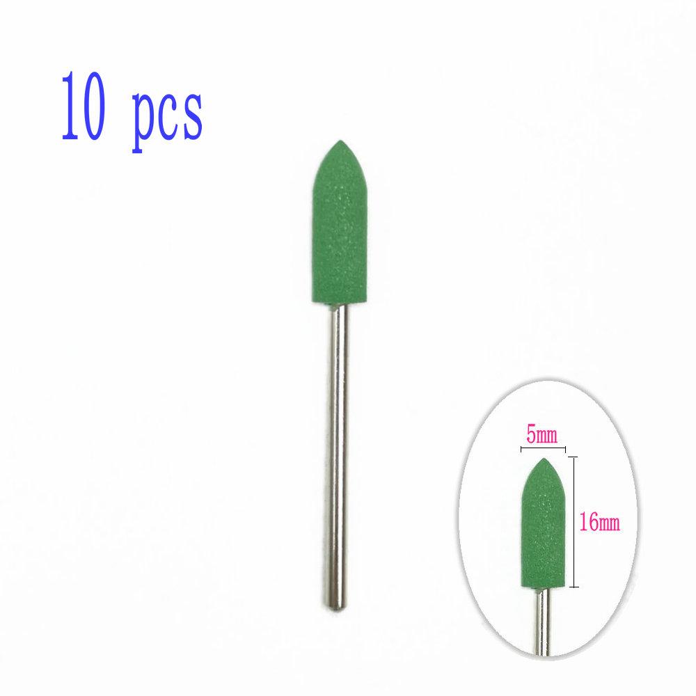 6pcs/10pcs Silicone Rubber Dental Polishing Polisher Grinders Nail Drill Bits for Electric Manicure 2.35mm Shank