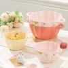 Cute Double-Handled Ceramic Bowl & Plate Set - Ideal for Instant Noodles, Soup, & More with Spoon & Chopsticks