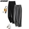 DIMANAF Plus Size Summer Long Pants Women Pants Loose Straight Casual Fashion Basic Trousers Wide Leg Pants 4XL