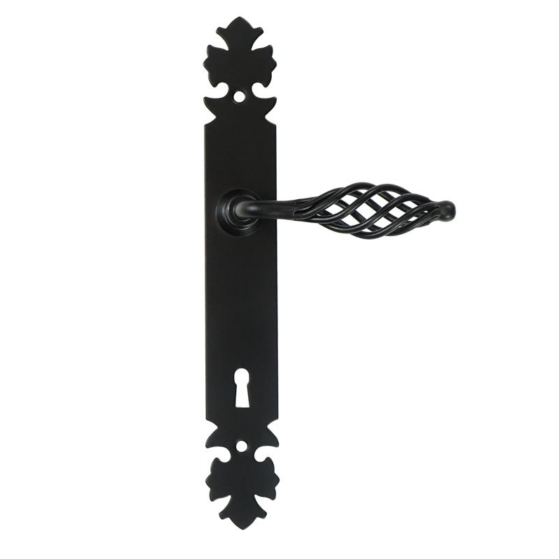 LAGOS door handle with key plate 90mm BLACK