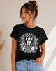 Lotus Unisexdala Printed Unisexs Tshirt Bohemian Design Breathable And Comfortable Round Neck Casual Top For Four Seasons Wear