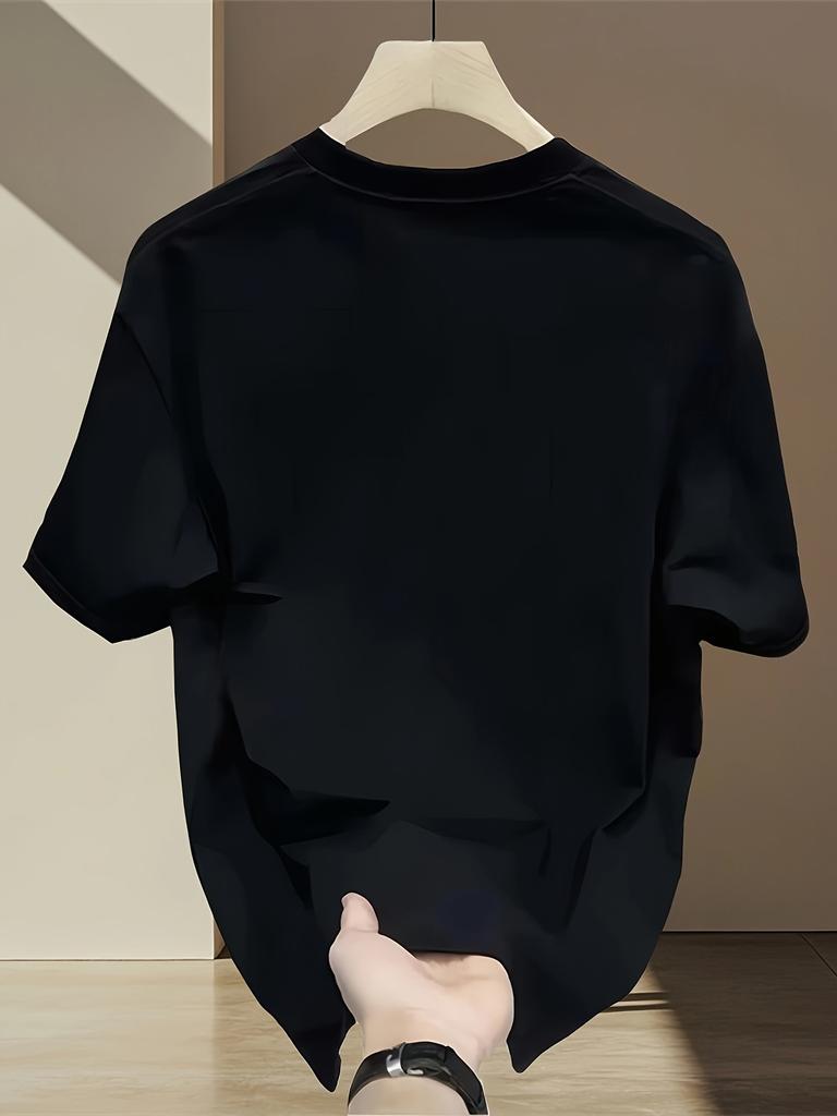 Men's summer fashionable casual loose solid color multi-color optional sports round neck short sleeved T-shirt top