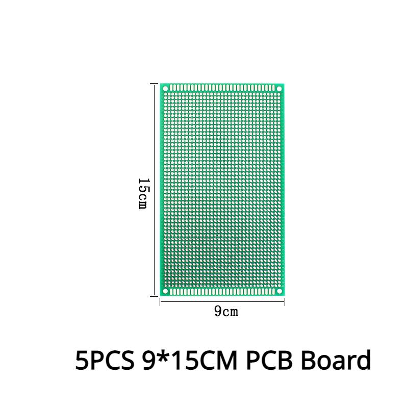 

5PCS Double Sided Pcb Board 9*15CM Green DIY Main Boards Prototype Pcb Universal Board