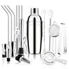 Shangqi Edelstahl 26-teiliges Cocktailshaker-Barwerkzeug-Set