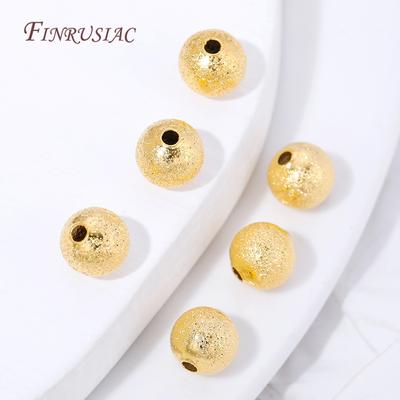 4mm 5mm 6mm 8mm 18K Gold Plated Round Spacer Beads For Bracelets Accessories,Metal Separator Beads,DIY Jewelry Making Supplies