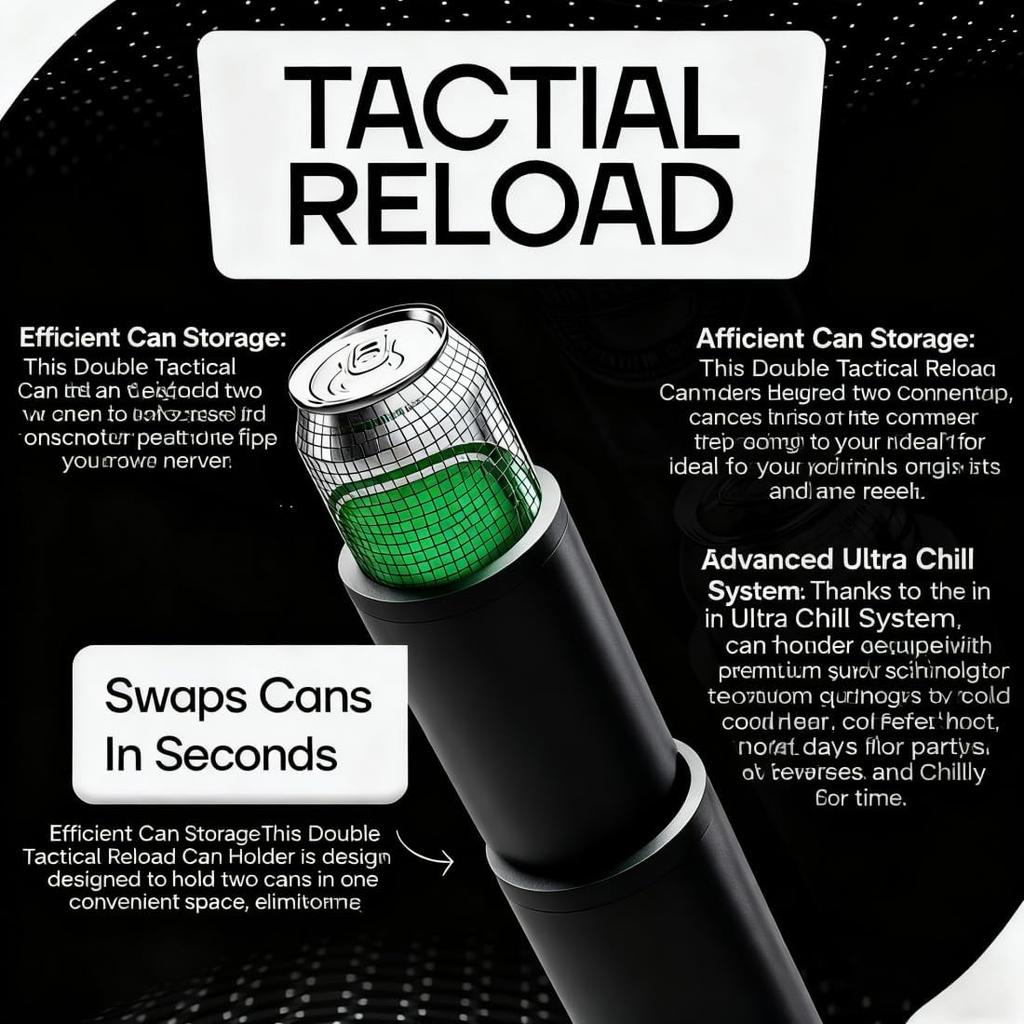 Double Tactical Reload Can Holder-Ultra Chill System, 2026 New Assault Tactical Insulation Sleeve, Slim Can Cooler Fits Two 12oz Beverage Cans