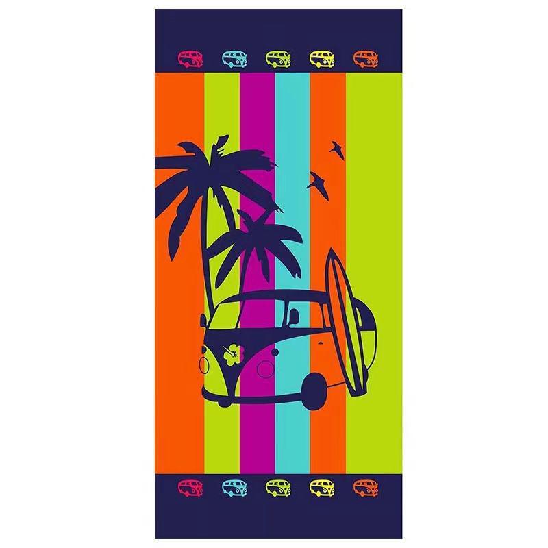 Cross-border Soft Quick-Dry Beach & Sport Towel - Absorbent, Lightweight, Printed Design