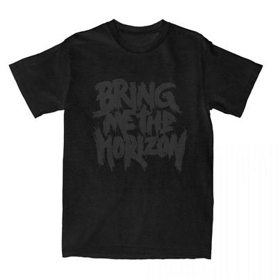 Bring My Horizon T-Shirt BMTH Music T-Shirt Short Sleeve Y2K Fun Top Summer Cotton Crew Neck Extra Large Harajuku