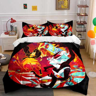 Vibrant Futuristic Art Trio Set Soft Comfortable Duvet Cover Bedding Set Included 1*Duvet Cover & 2*Pillowcases, Gift
