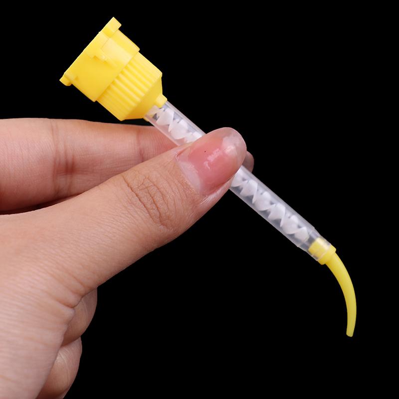 50Pcs Dental Mixing Tips Impression Materials Lab Denture Laboratory Color Tubes Disposable Silicone Rubber