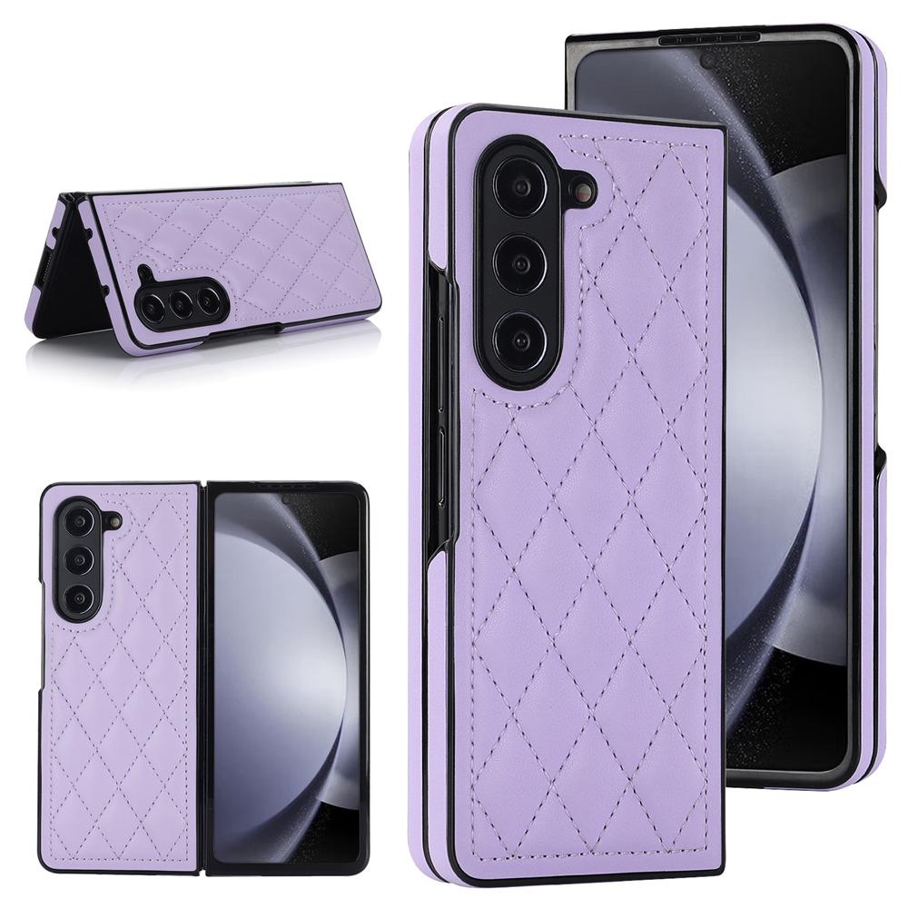 Fashion Rhombic Ultra-thin Leather Phone Case For Samsung Galaxy Z Fold 6 Fold 5 Fold 4 3 Shockproof Cover