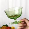 Clear/Green Hand-blown Crystal Glass Champagne Glasses Goblet Ice Cream Glasses Tulip Intersuppressed Red Wine Gl