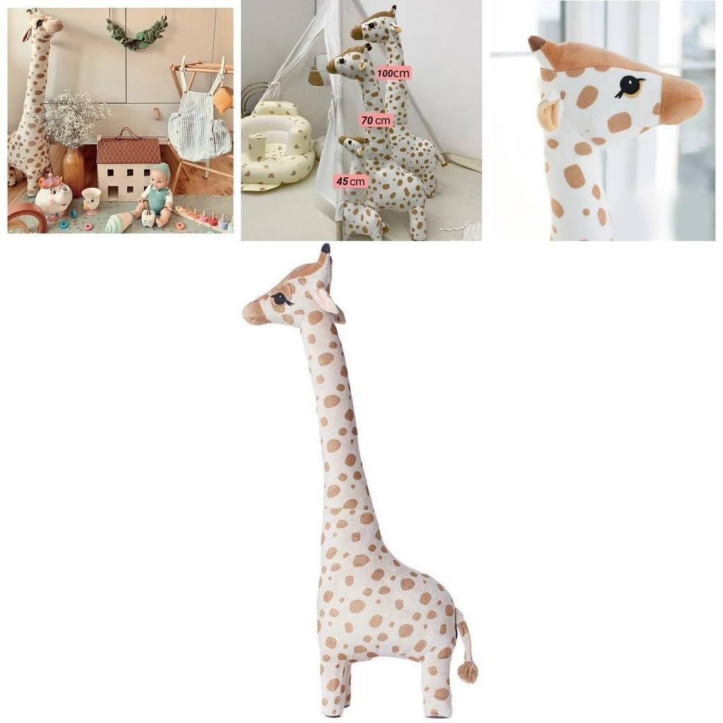 Cute Giraffe Plush Toy Sleeping Pillow For Kids Bedroom Decor And Nap Support