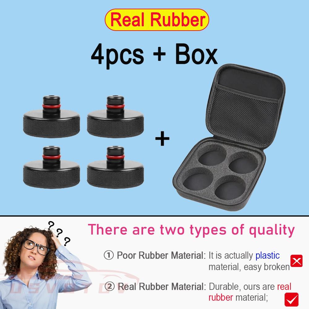 4Pcs Car Rubber Lifting Jack Pad Adapter Tool Chassis W/ Storage Case Suitable For Tesla Model 3 Model S Model X Car Accessories
