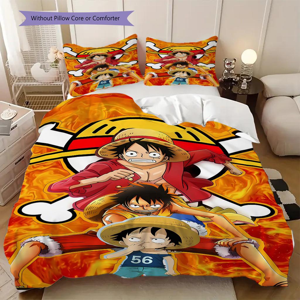 Monkey D. Luffy Soft Comfortable Duvet Cover, Children's Bedding Set Gift, Various Sizes Available LXR158