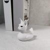Yousheng 3D Printed Sphinx Cat Duck Figurine, Cute Matte White Desk Decor, Funny Animal Shelf Ornament, Unique Gift for
