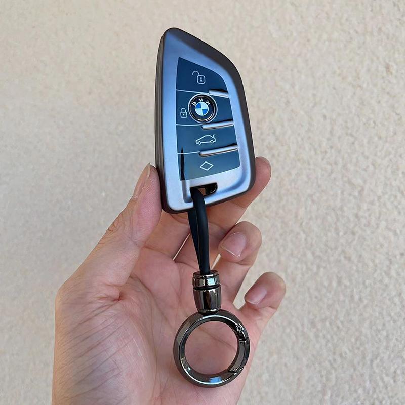 Grijze TPU Auto Afstandsbediening Sleutelhoes Cover Shell Fob Voor Bmw X1 X3 X5 X6 X7 1 3 5 6 7 Serie G20 G30 G11 F15 F16 G01 G02 F48 Keyless