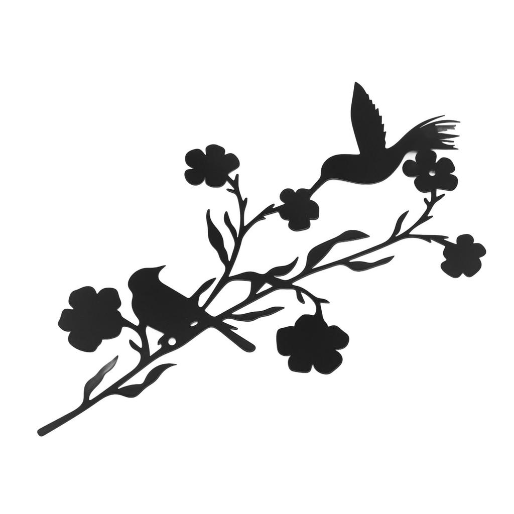 Kovové ptáky nástěnné umění Elegantní umělecký železný pták na větvi nástěnná dekorace pro ložnici obývací pokoj