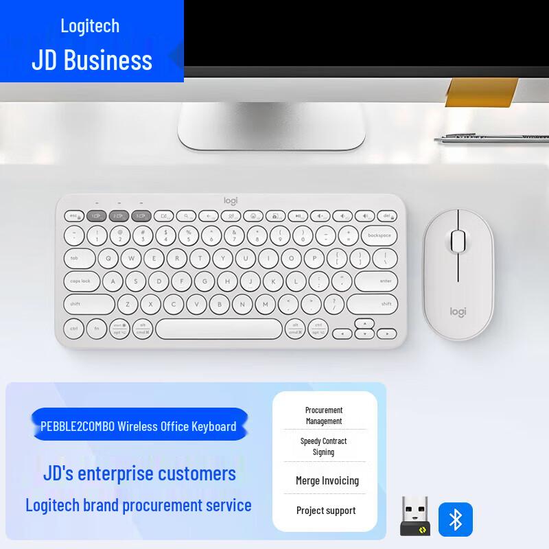 Logitech PEBBLE 2 COMBO Wireless Keyboard and Mouse Set