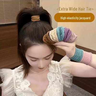 High-Elasticity Korean Hair Tie Scrunchie for Women - Durable & Stylish Ponytail Holder
