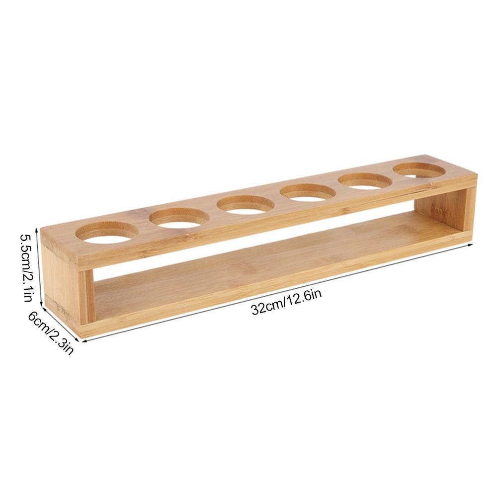 Wooden Shot Glass Holder Single Row Shot Glass Tray Bar Accessories Wine Cup Display Club