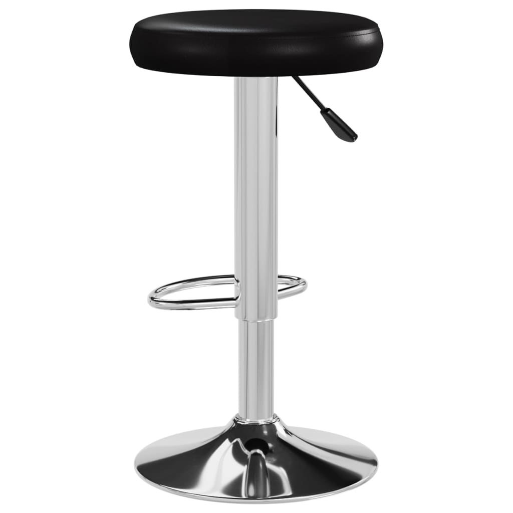 Vidaxl Bar Stools, 2 Pcs, Black, Faux Leather