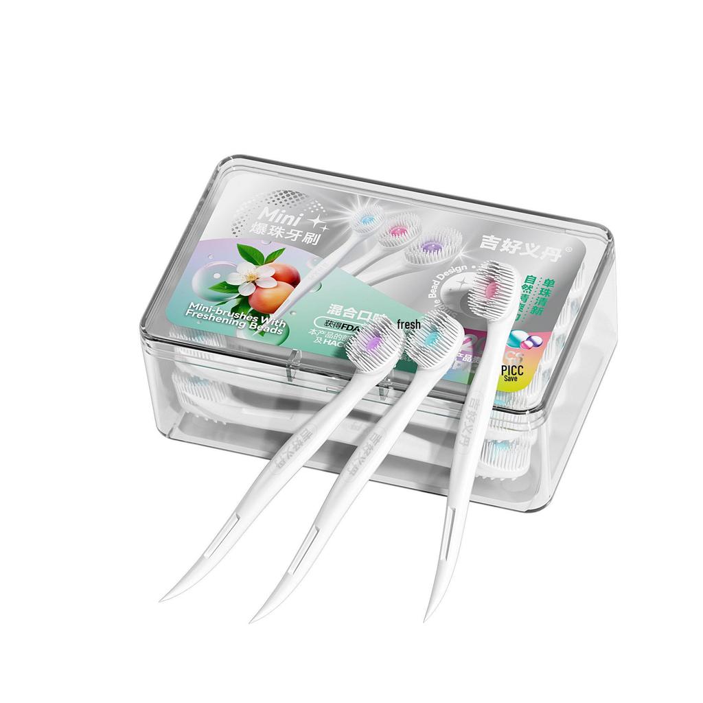 Disposable Adult Toothbrush with Burst Beads for Stain Removal - Travel-Friendly and Popular On TikTok