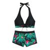 European & American Print Backless Bikini Swimsuit
