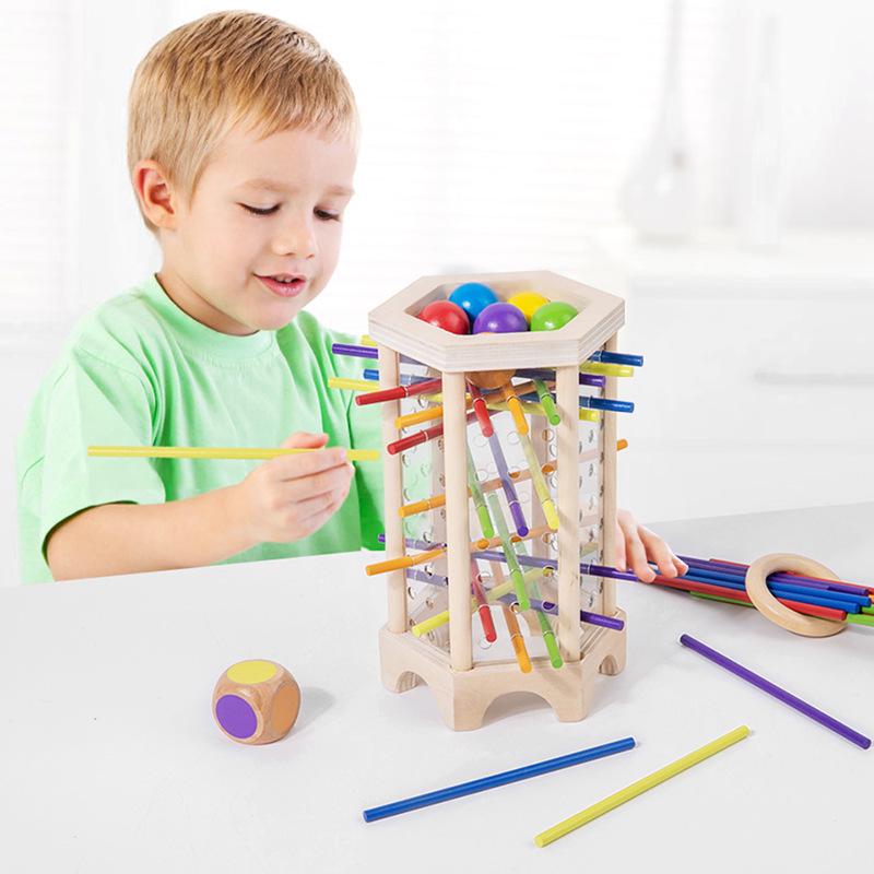 Montessori Wooden Stick Game: Interactive Parent-Child Toy for Ages 3-6